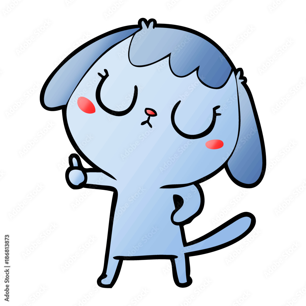 Obraz premium cute cartoon dog