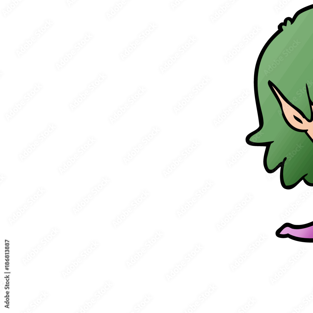 Fototapeta premium cartoon elf girl