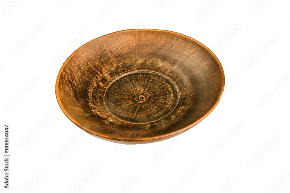 Ceramic dish isolated on the white background Ceramic dish isolated on the white background
