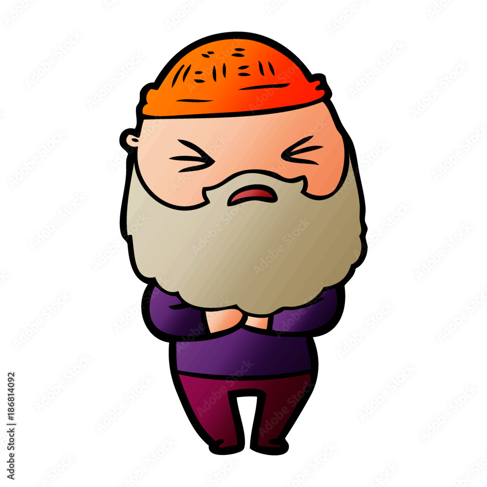 cartoon man with beard cartoon man with beard