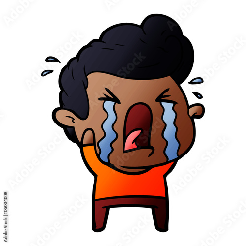 cartoon crying man