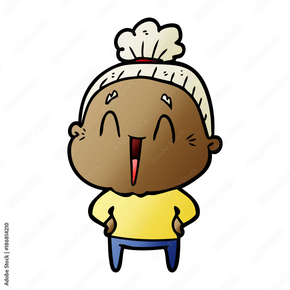 cartoon happy old lady cartoon happy old lady
