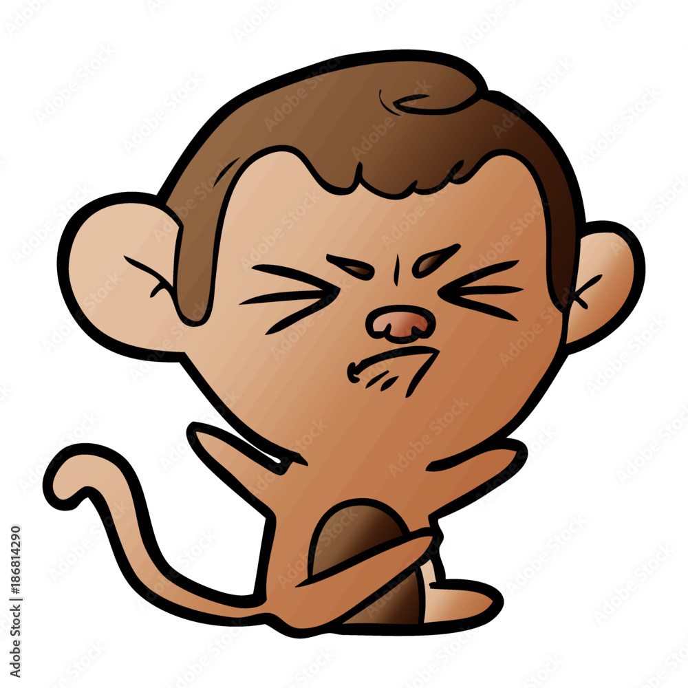 cartoon angry monkey cartoon angry monkey