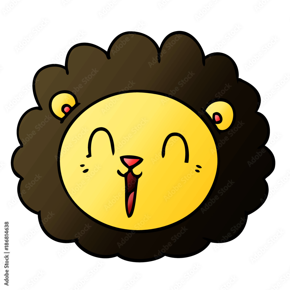 Obraz premium cartoon lion face