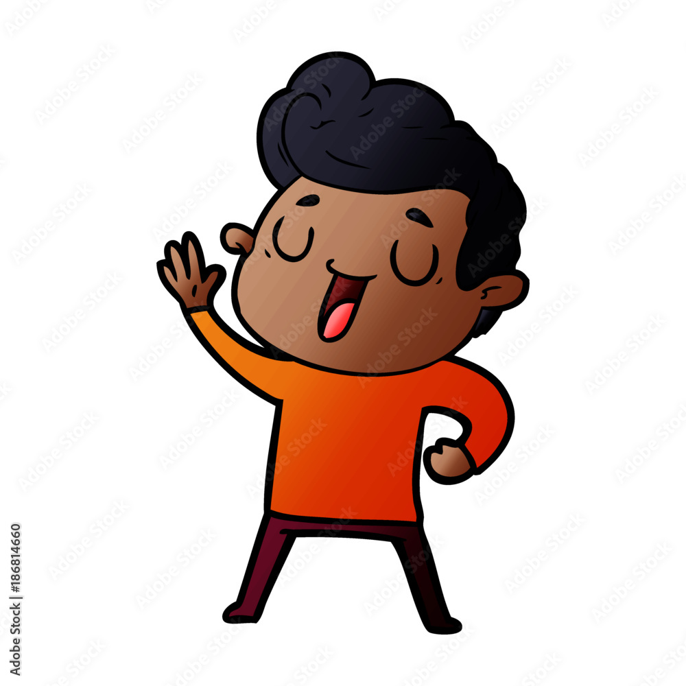 happy cartoon man happy cartoon man