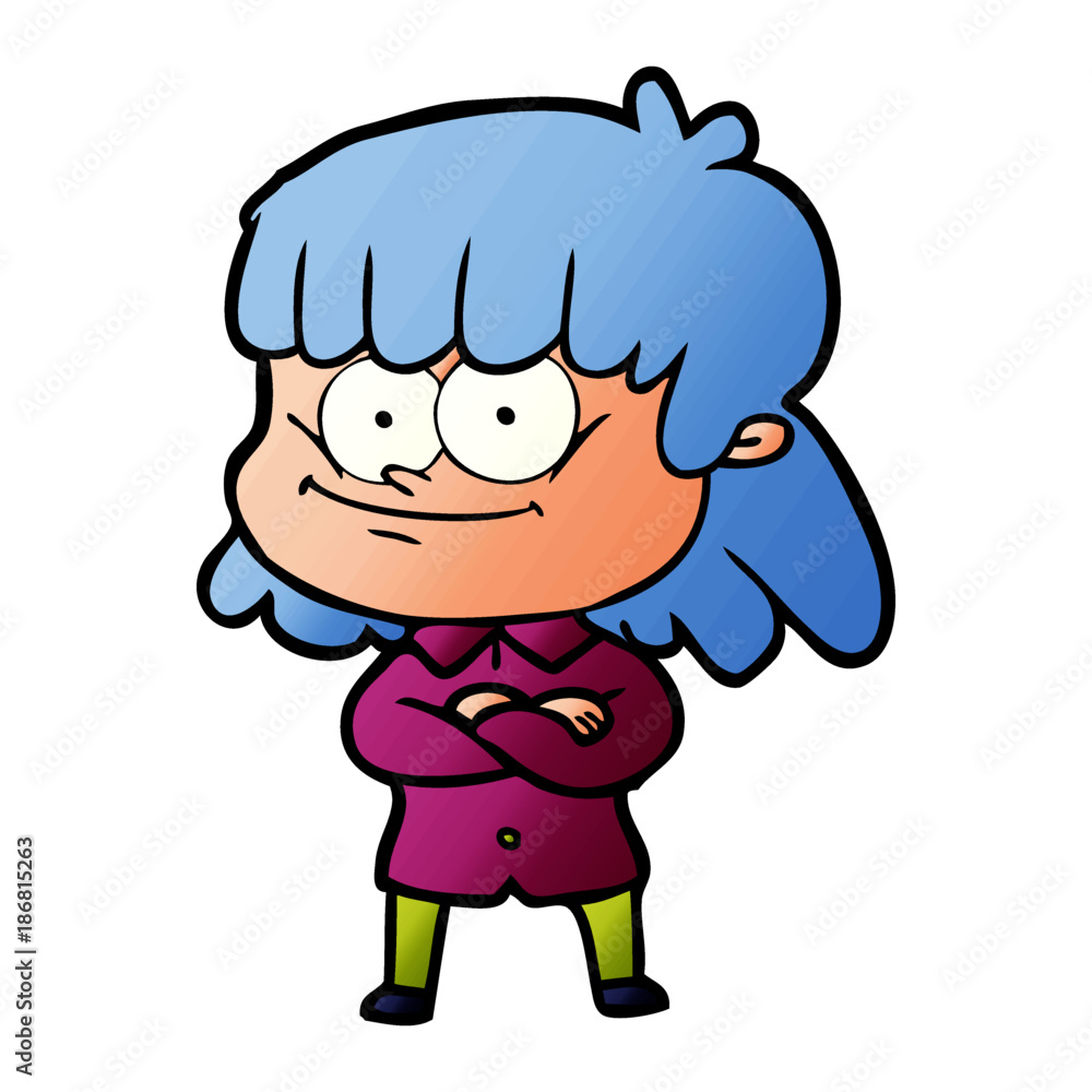 cartoon smiling woman cartoon smiling woman