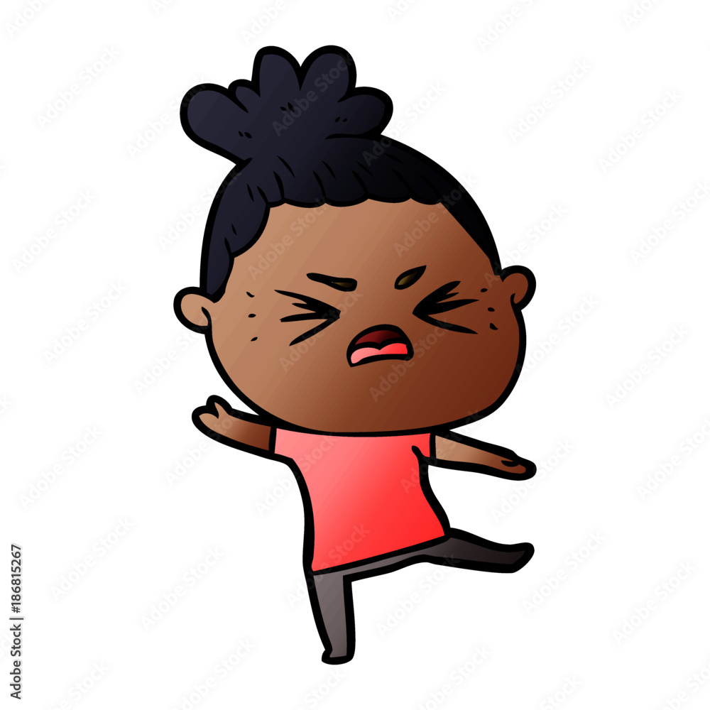 cartoon angry woman cartoon angry woman