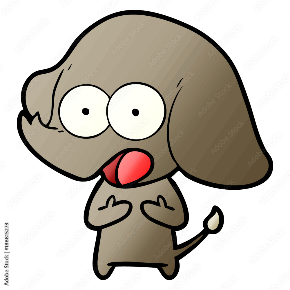 Obraz premium cute cartoon elephant