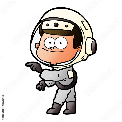 happy astronaut cartoon