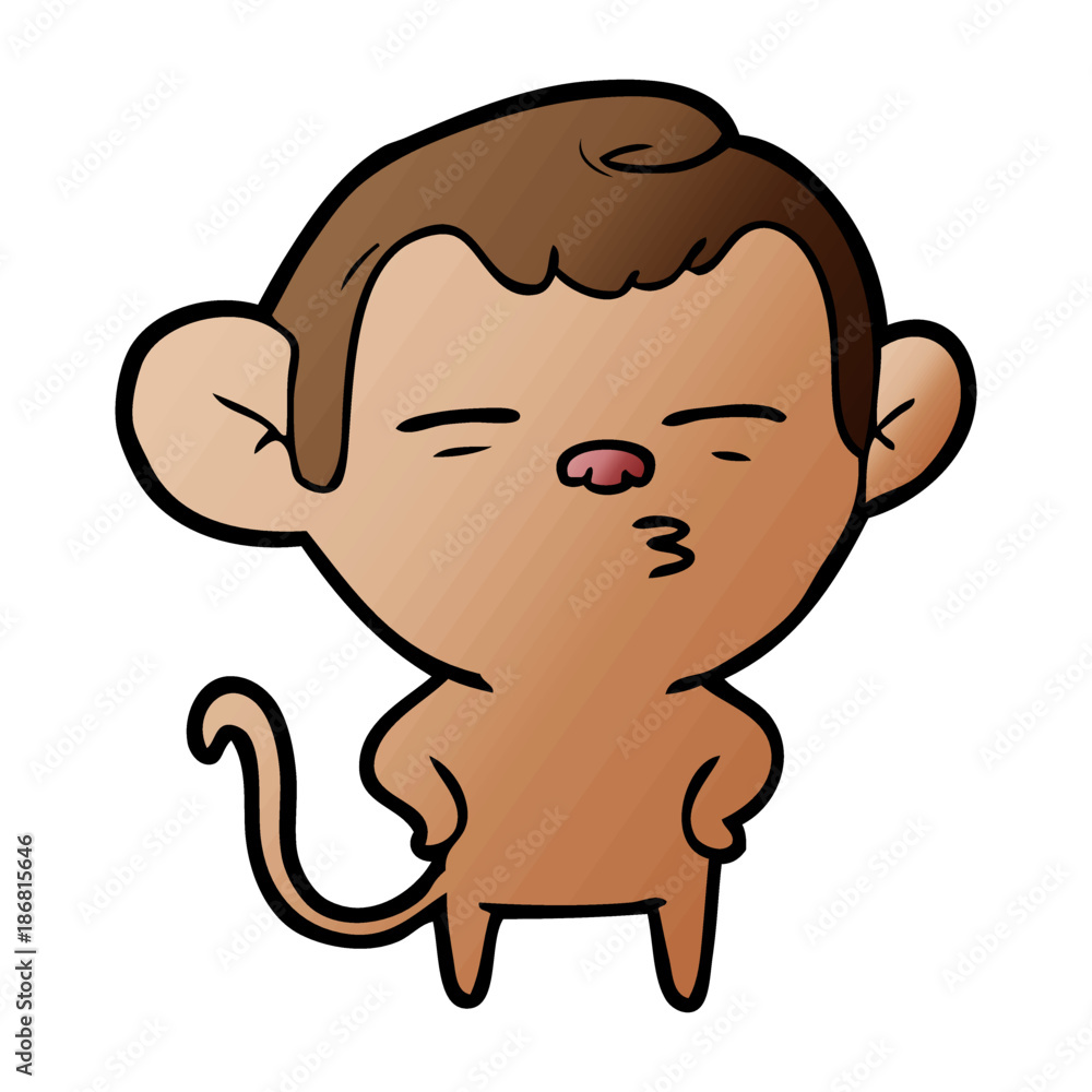 cartoon suspicious monkey cartoon suspicious monkey