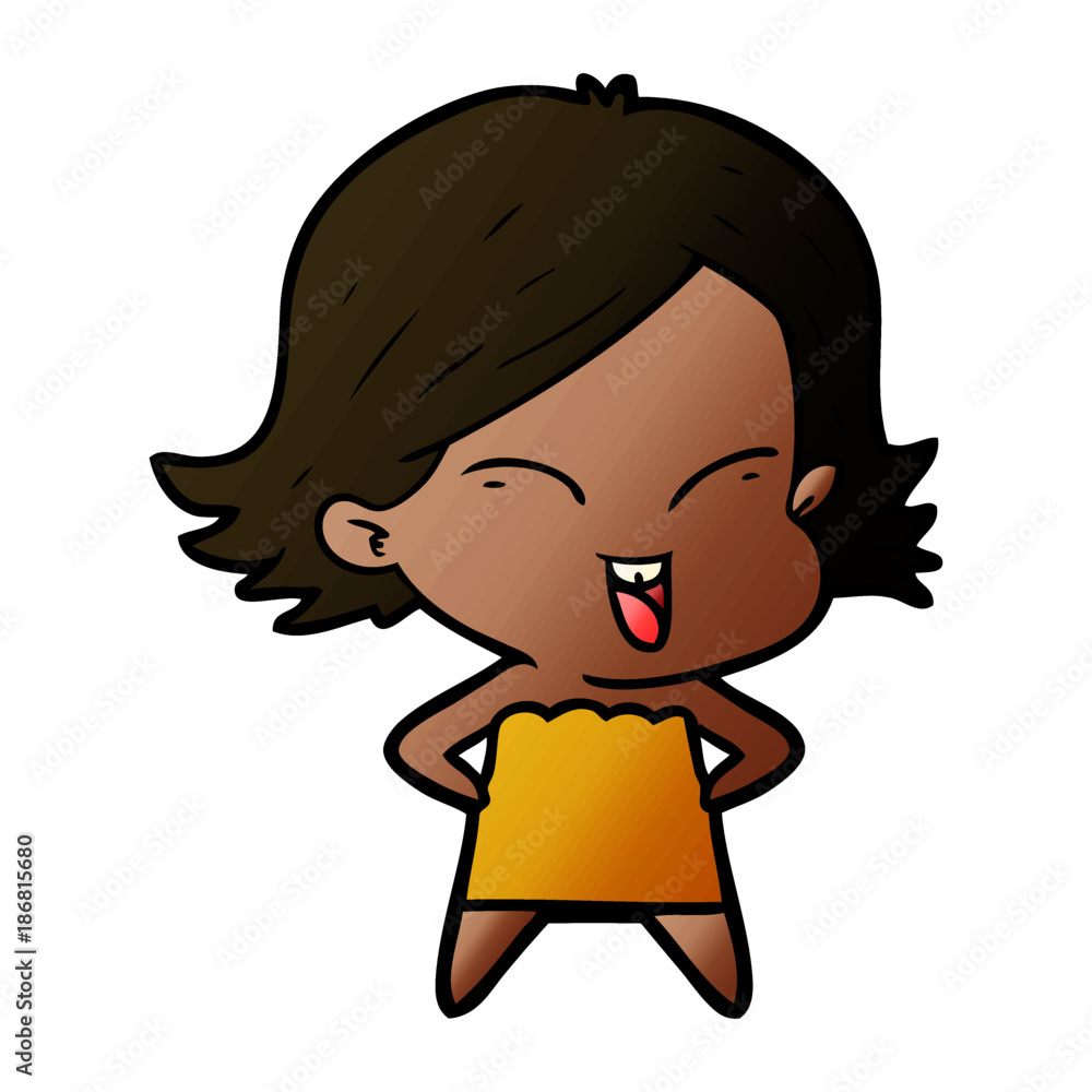 happy cartoon girl happy cartoon girl