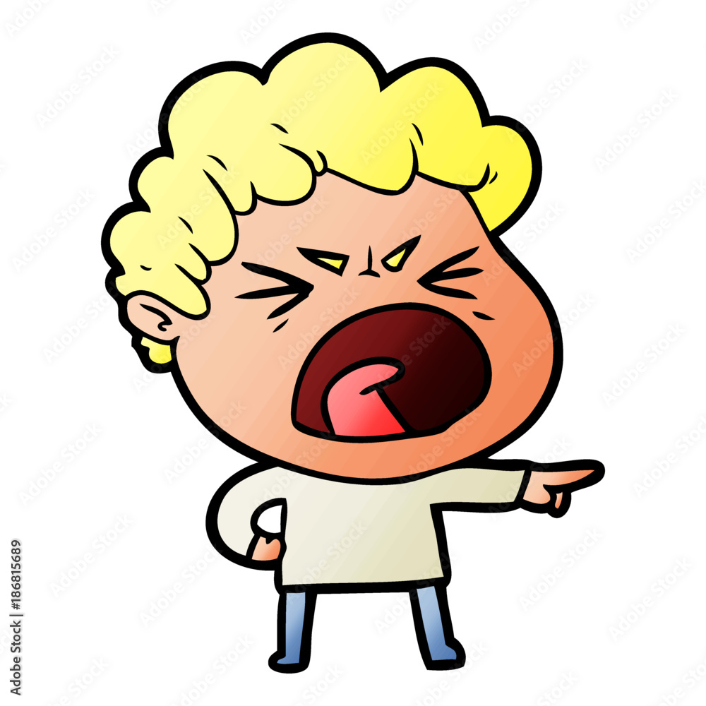 cartoon furious man cartoon furious man