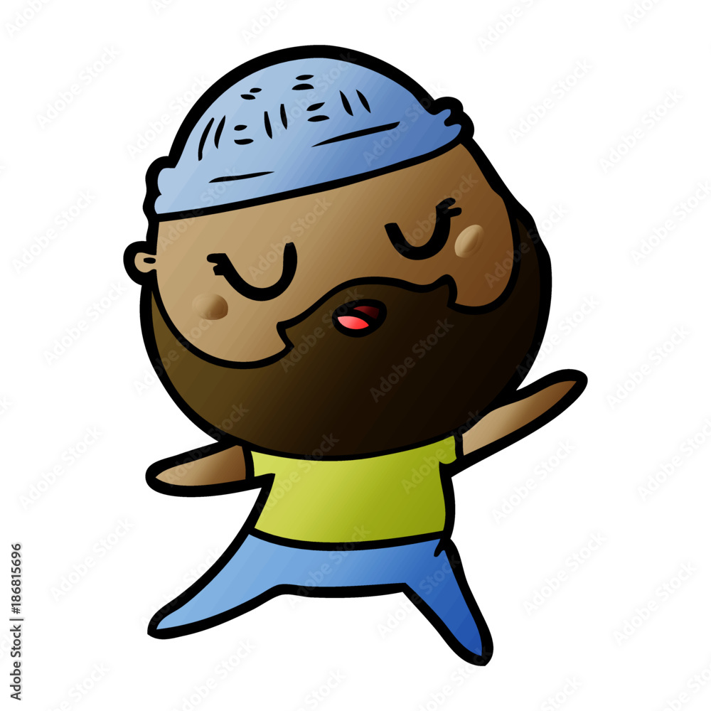 Obraz premium cartoon man with beard