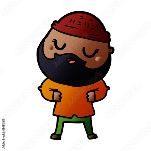 cartoon man with beard