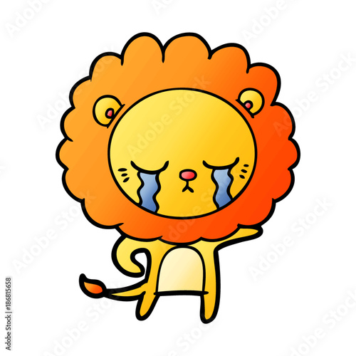 crying cartoon lion