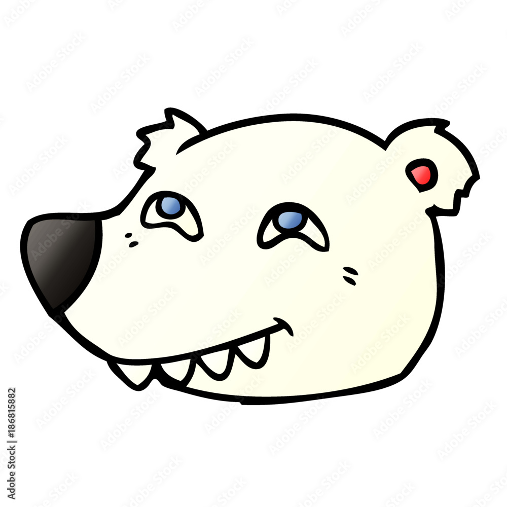 cartoon polar bear face