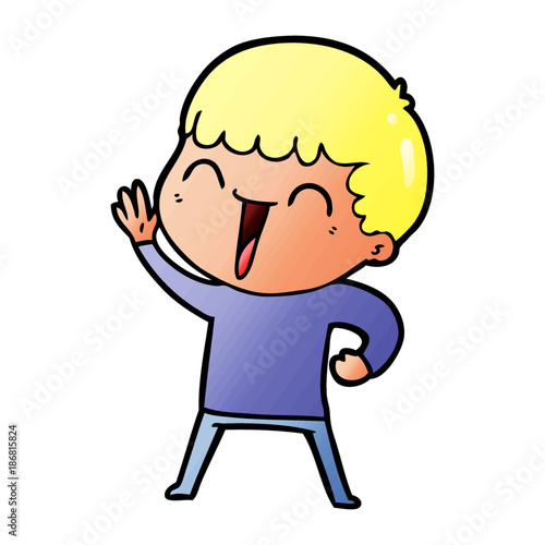 Wallpaper Mural cartoon happy man Torontodigital.ca