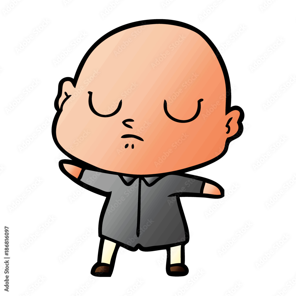 cartoon bald man