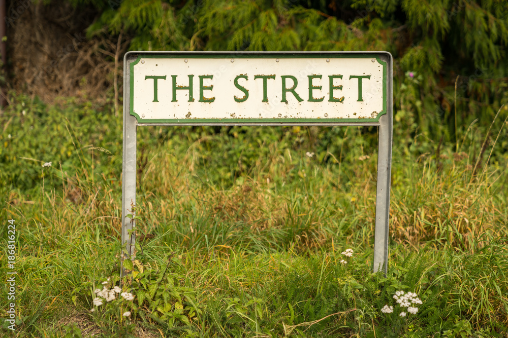 Sign: The Street, seen in Lower Halstow, Kent, England, UK Sign: The Street, seen in Lower Halstow, Kent, England, UK