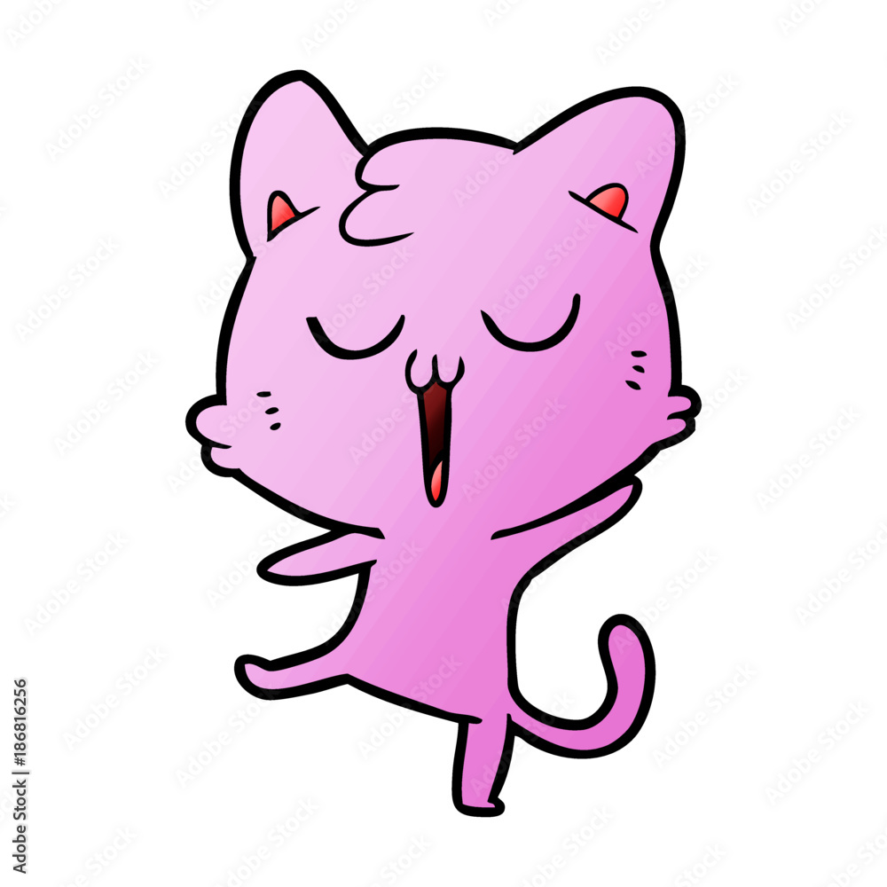 cartoon cat singing