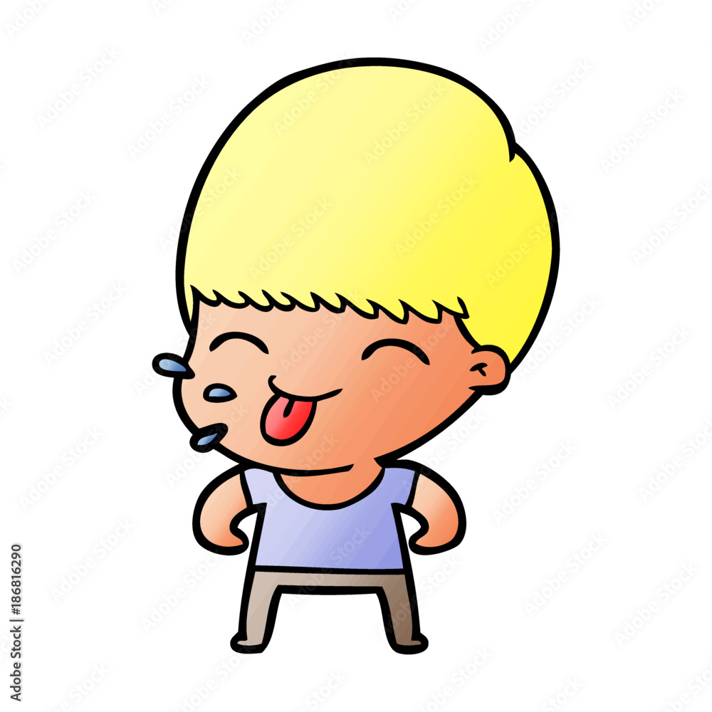 funny cartoon boy