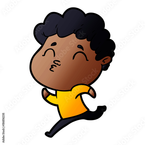 cartoon man pouting