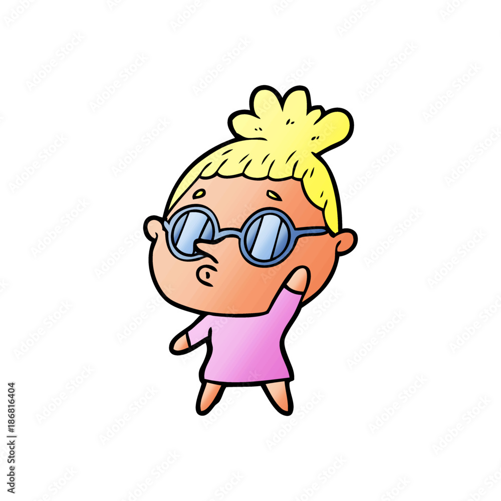 cartoon woman wearing glasses cartoon woman wearing glasses