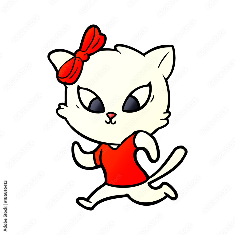 Obraz premium cartoon cat