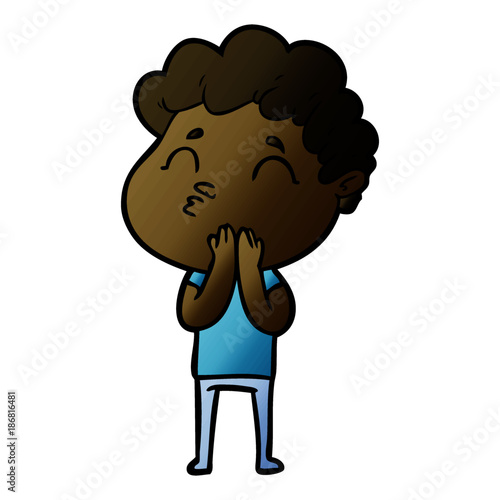 cartoon man pouting