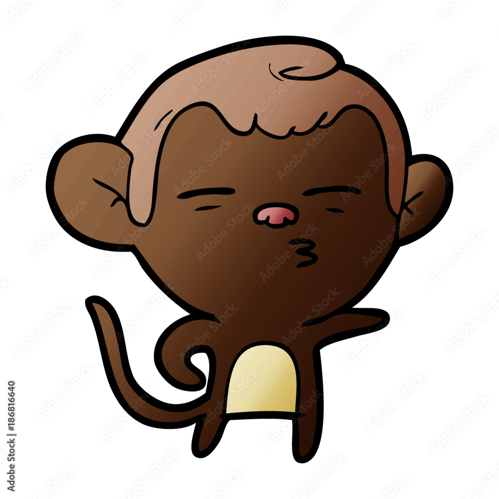 cartoon suspicious monkey cartoon suspicious monkey