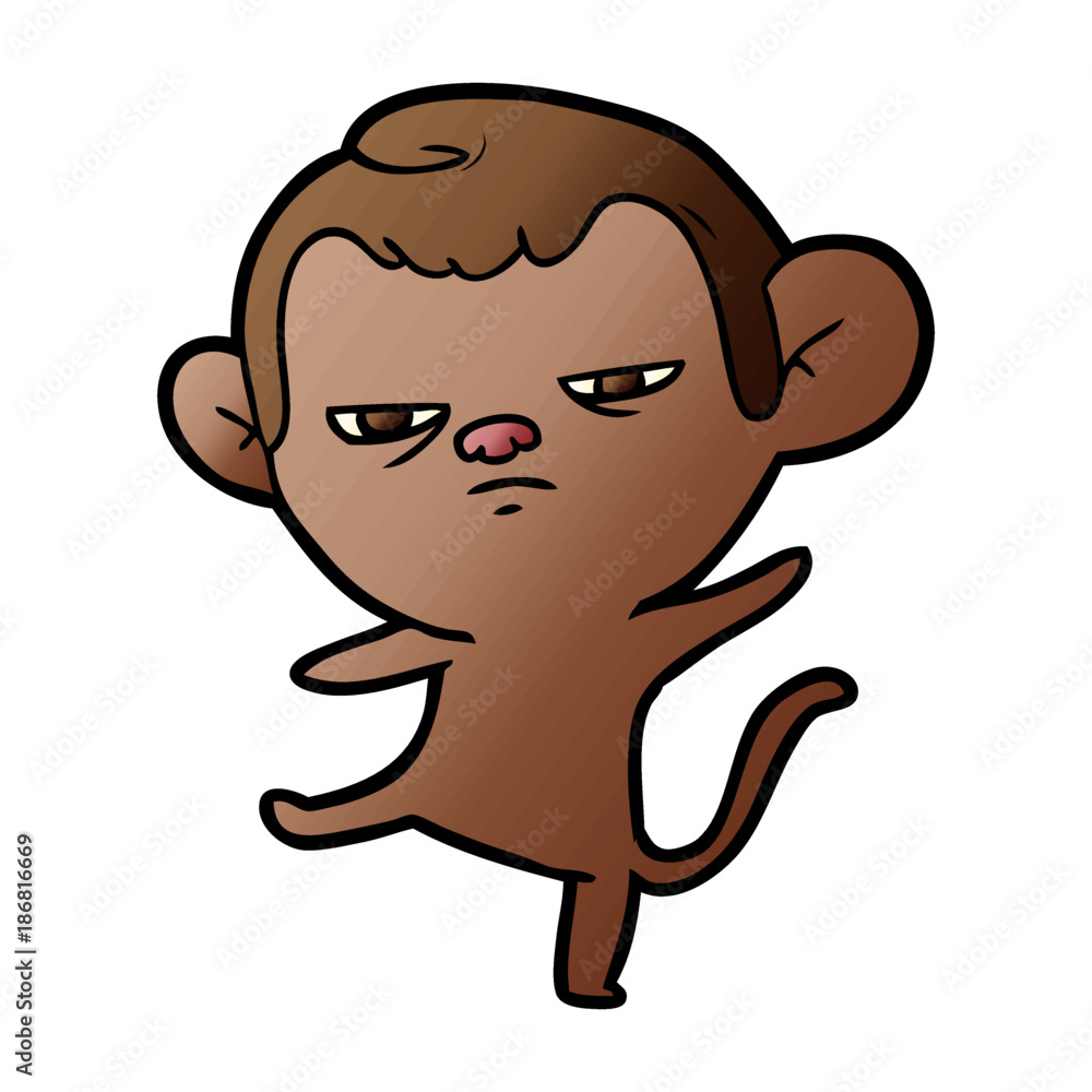 cartoon annoyed monkey cartoon annoyed monkey