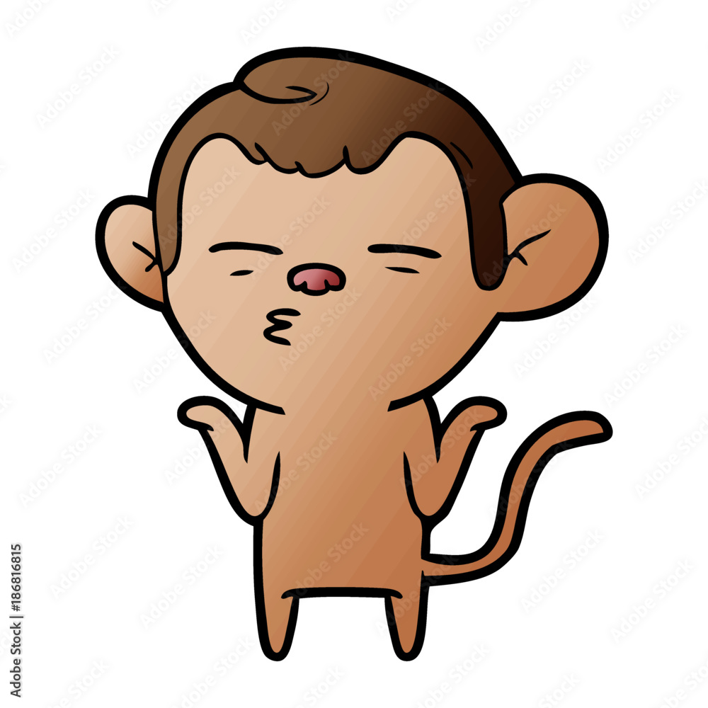 cartoon suspicious monkey cartoon suspicious monkey