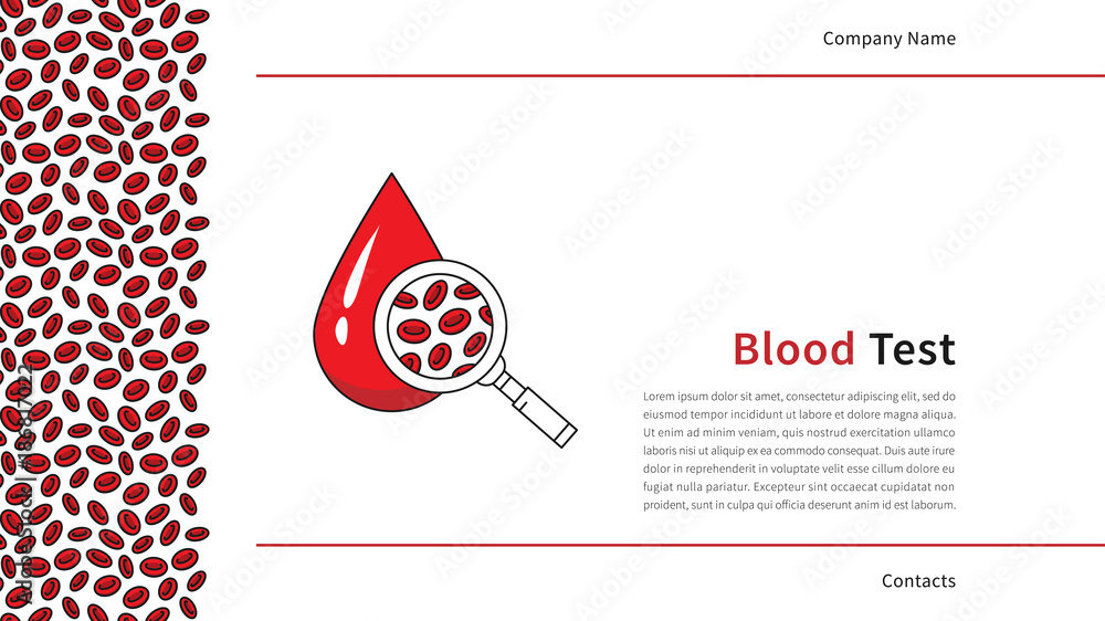 Blood Test Cover Page Vector Template Cover Layout For Annual Report Blood Test Cover Page Vector Template Cover Layout For Annual Report