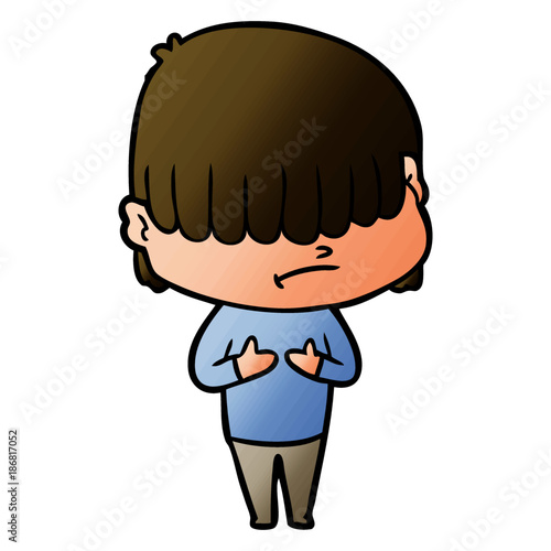 cartoon boy with untidy hair