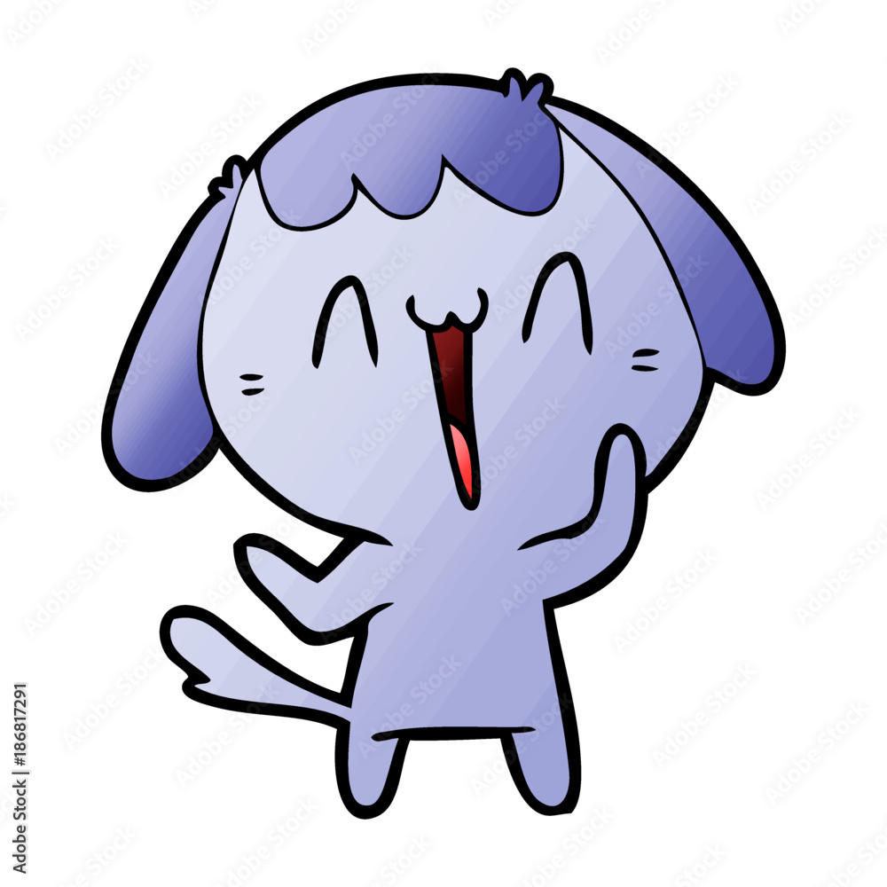 Obraz premium cute cartoon dog