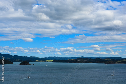 Coastline views of Bay of Islands, New Zealand photo