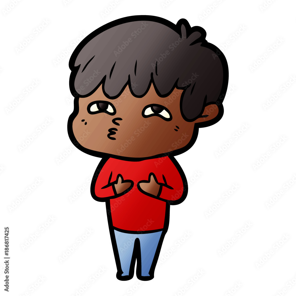 cartoon curious man cartoon curious man