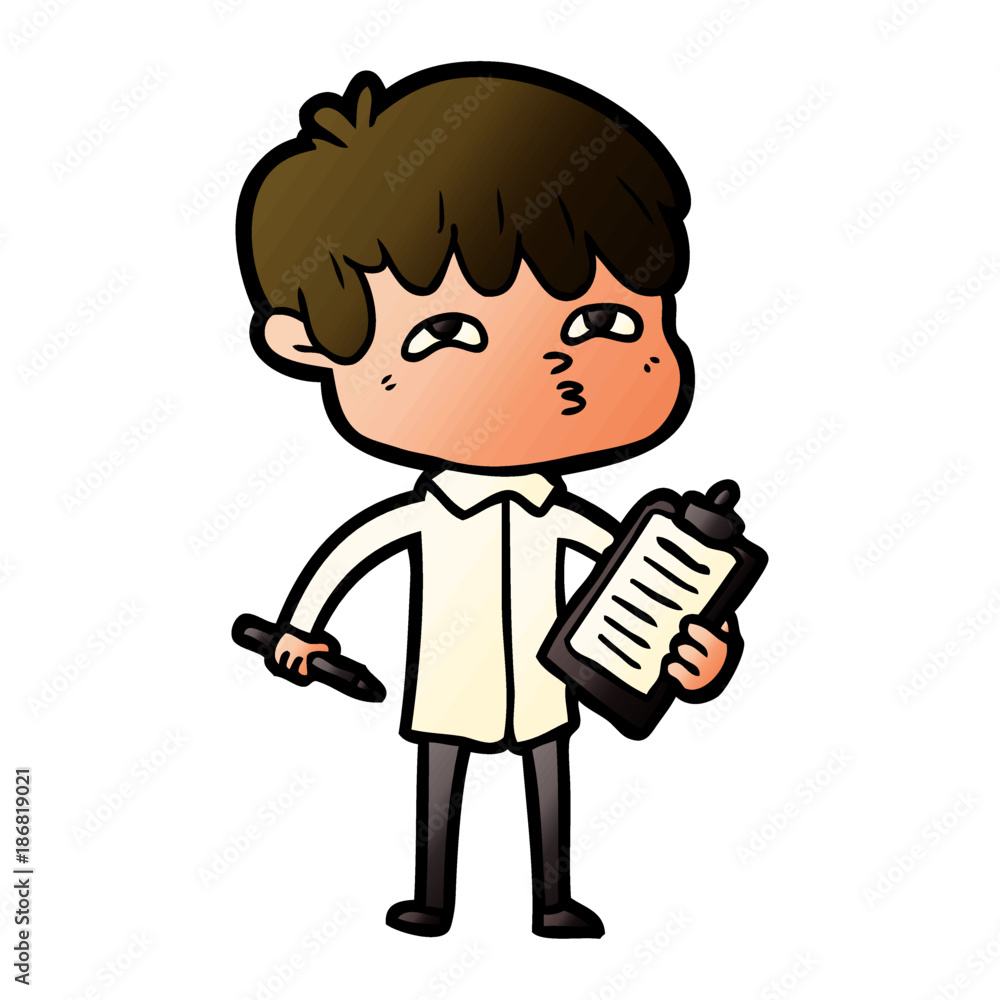 cartoon curious man cartoon curious man