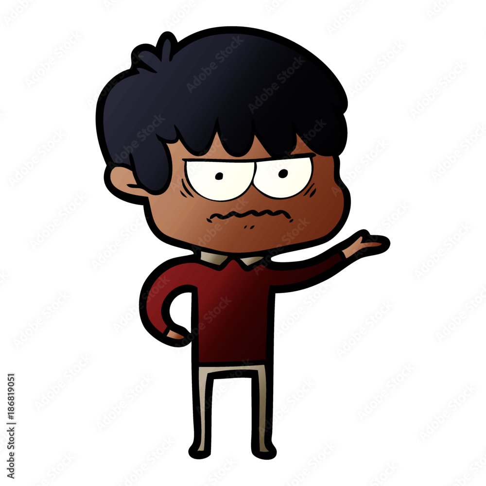 annoyed cartoon boy annoyed cartoon boy