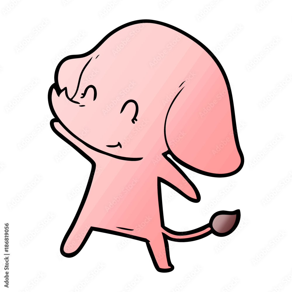 Obraz premium cute cartoon elephant