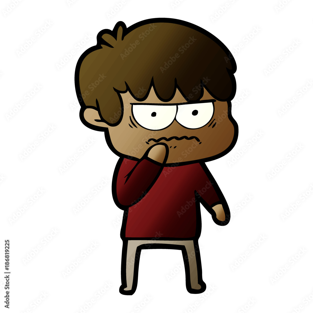 annoyed cartoon boy annoyed cartoon boy