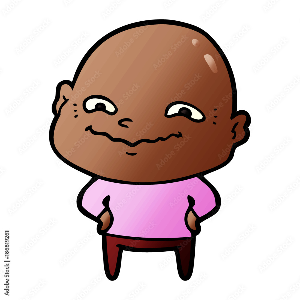 Obraz premium cartoon creepy guy