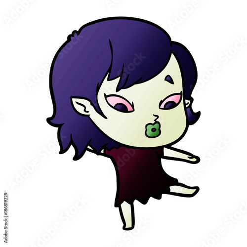 cute cartoon vampire girl