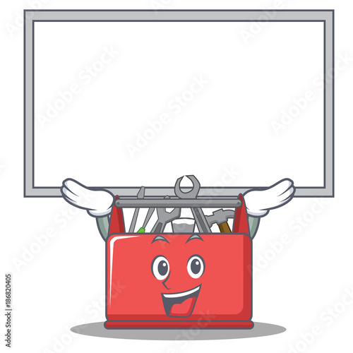 Up board tool box character cartoon
