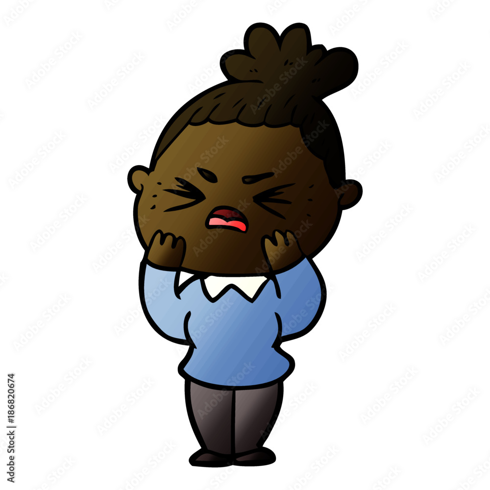 cartoon angry woman cartoon angry woman