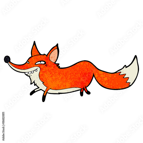 cute cartoon sly fox