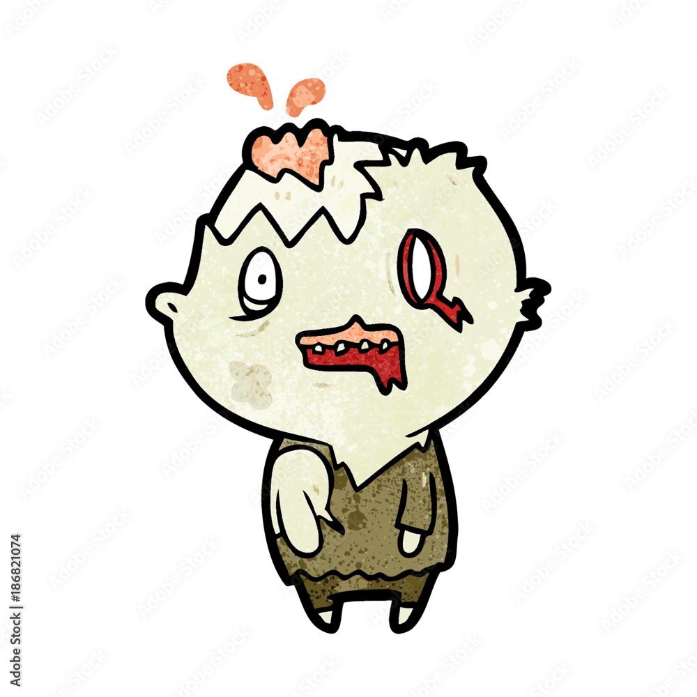 Fototapeta premium cartoon zombie