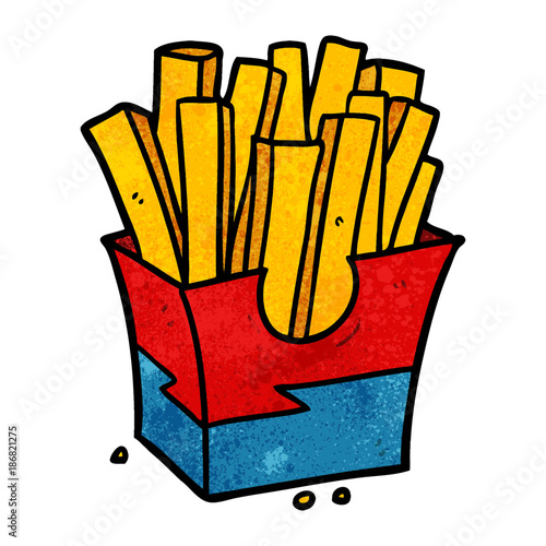 cartoon junk food fries