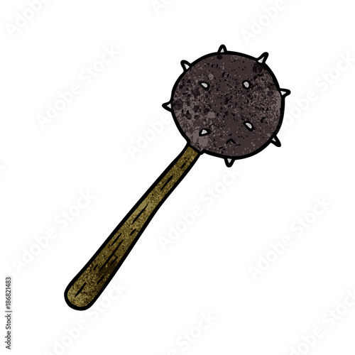 cartoon medieval mace weapon