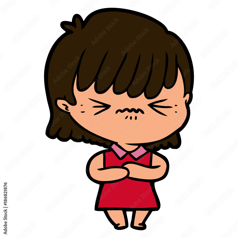 annoyed cartoon girl annoyed cartoon girl